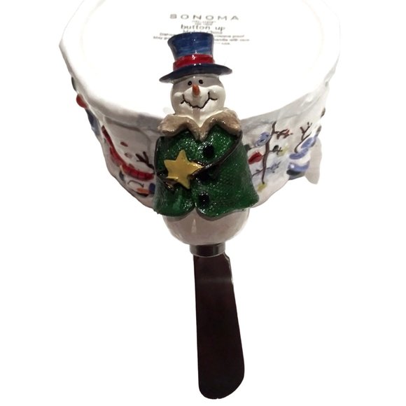 Sonoma Christmas Dip Bowl and Spreader Set , Button Up Dip Mix Set, Dipping Bowl - Picture 10 of 10